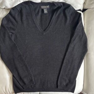 Banana Republic Charcoal V-Neck Sweater